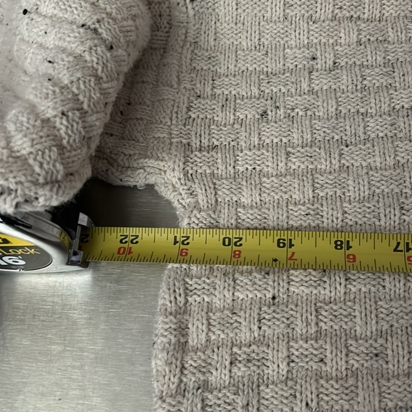 Vintage No Saints basket weave mock neck sweater size M/L - Picture 7 of 8